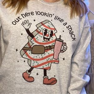 Christmas Sweater, Christmas Tree Cakes Crewneck Women’s Cozy, Ugly Xmas Merry